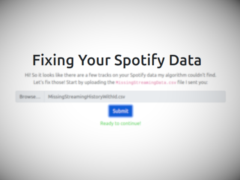 Spotify Data Fix